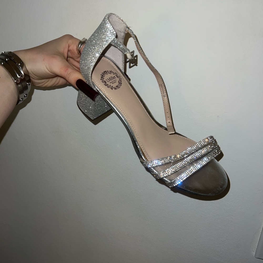 Silver Glitter Women's Sandals